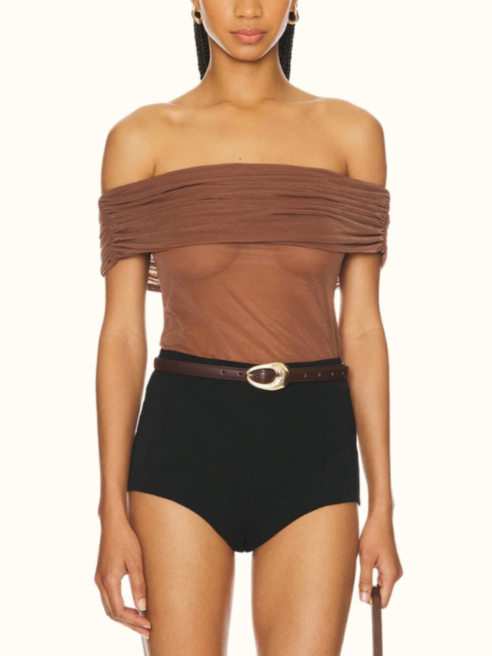 NBD Sheer Off the Shoulder Top